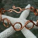 Hand forged copper bracelet
