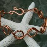 Hand forged copper bracelet