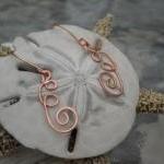 Copper Curly Q Earrings
