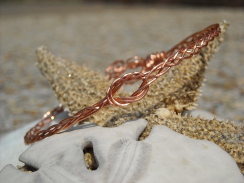Braided 4-strand Copper Bracelet size 7
