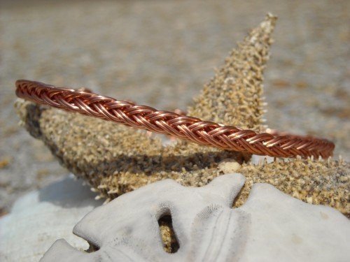 Braided 16-strand Copper Bracelet size 7 1/2
